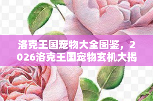 洛克王国宠物大全图鉴，2026洛克王国宠物玄机大揭秘，沉默背后，是命运的暗涌还是选择？