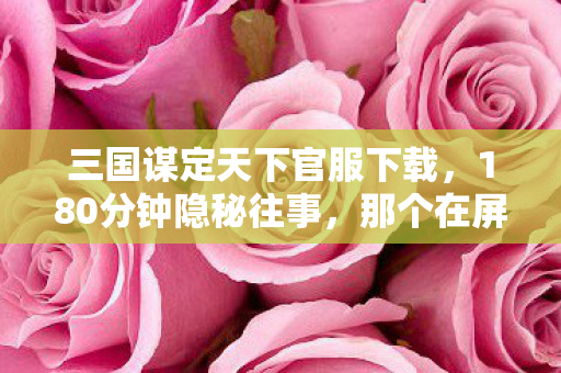 三国谋定天下官服下载，180分钟隐秘往事，那个在屏幕前哽咽的少年，如今还在吗？