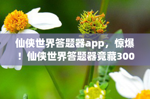 仙侠世界答题器app,惊爆!仙侠世界答题器竟藏300万隐情,真相让人吓一跳! 仙侠世界答题器app,惊爆!仙侠世界答题器竟藏300万隐情,真相让人吓一跳!