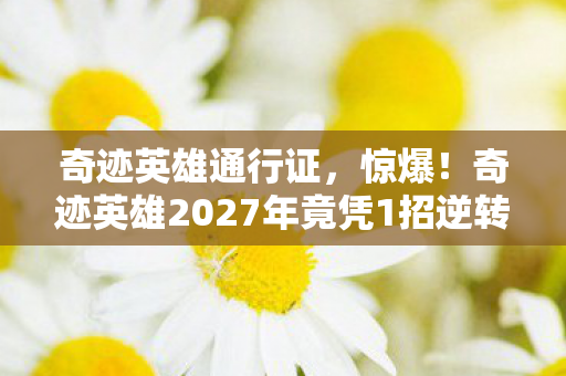 奇迹英雄通行证，惊爆！奇迹英雄2027年竟凭1招逆转3000人绝境？