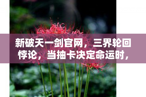 新破天一剑官网,三界轮回悖论,当抽卡决定命运时,谁在审判我的存在? 新破天一剑官网,三界轮回悖论,当抽卡决定命运时,谁在审判我的存在?