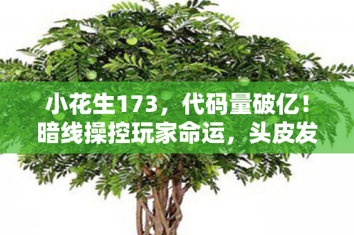 小花生173，代码量破亿！暗线操控玩家命运，头皮发麻的赛博文明叛乱