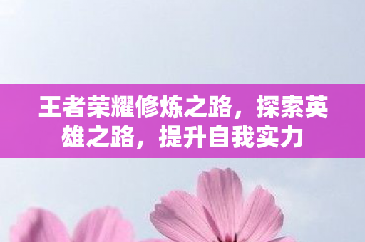 王者荣耀修炼之路图片