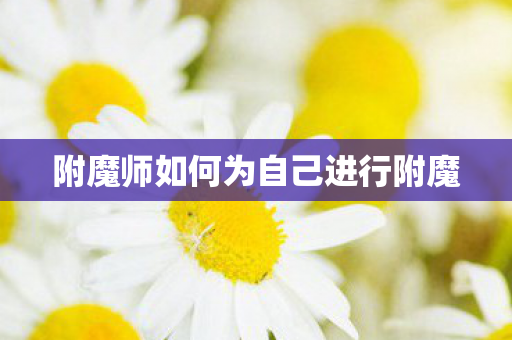 附魔师如何为自己进行附魔图片