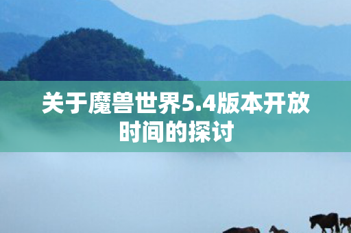 4版本开放时间的探讨图片