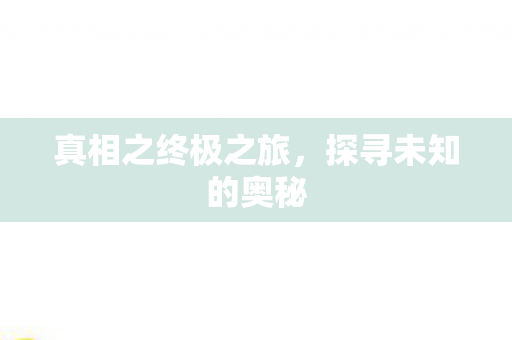真相之终极之旅图片