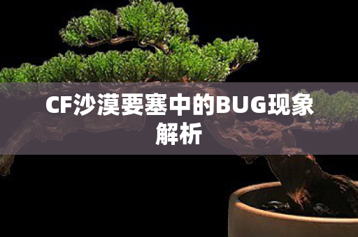 CF沙漠要塞中的BUG现象解析图片