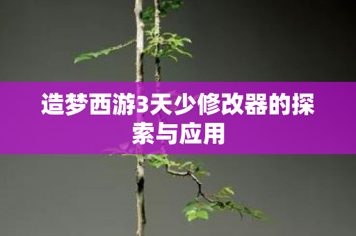 造梦西游3天少修改器的探索与应用图片