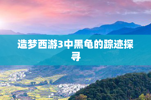 造梦西游3中黑龟的踪迹探寻图片