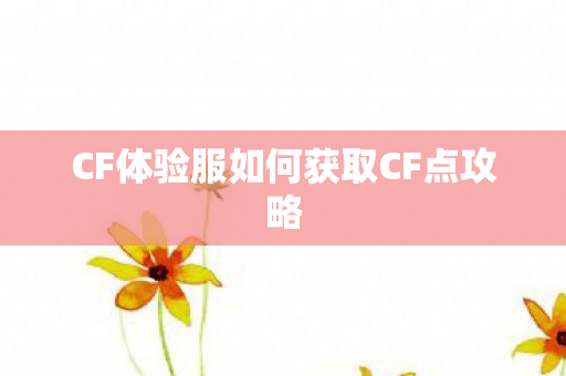 CF体验服如何获取CF点攻略图片