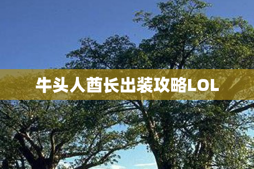 牛头人酋长出装攻略LOL图片