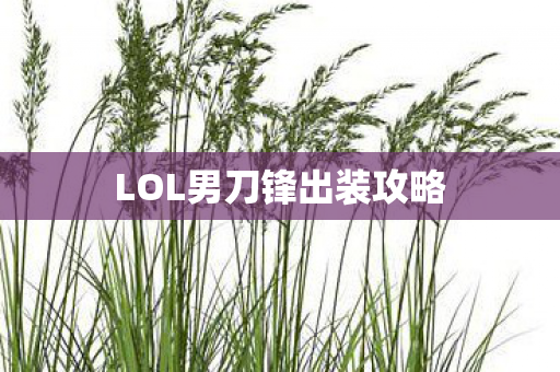 LOL男刀锋出装攻略图片