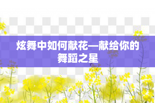 献给你的舞蹈之星图片