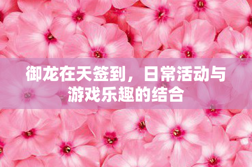 日常活动与游戏乐趣的结合图片