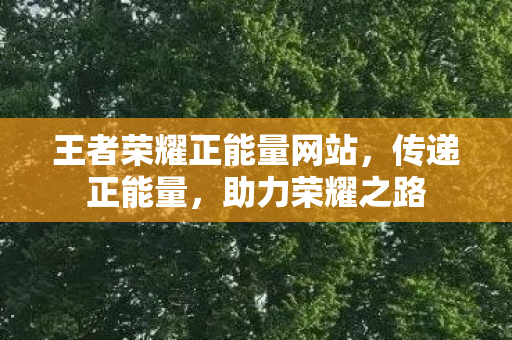 王者荣耀正能量网站图片