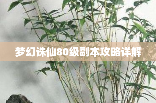 梦幻诛仙80级副本攻略详解图片