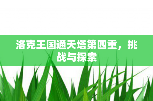 洛克王国通天塔第四重图片