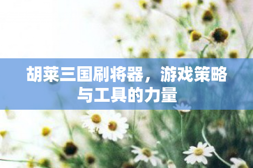游戏策略与工具的力量图片
