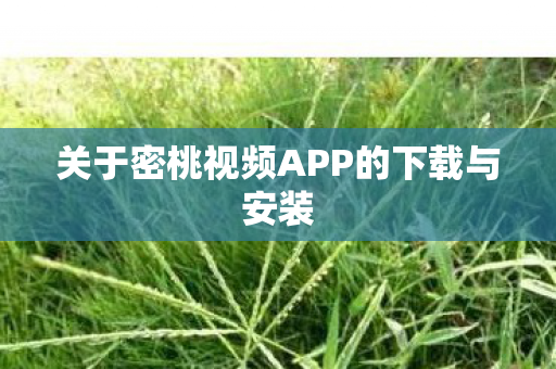 关于密桃视频APP的下载与安装图片