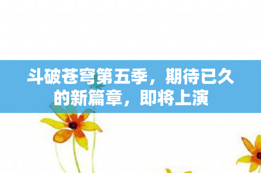 期待已久的新篇章图片