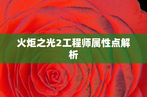 火炬之光2工程师属性点解析图片