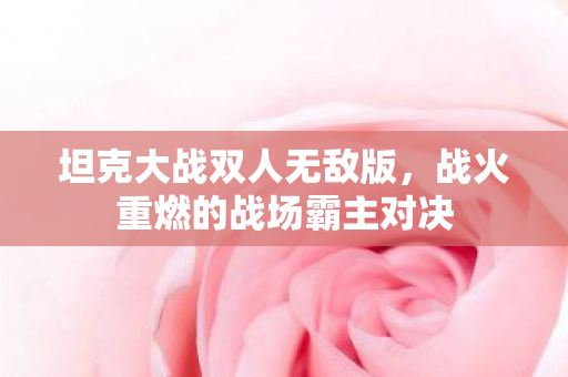 战火重燃的战场霸主对决图片