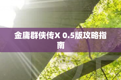 金庸群侠传X 0图片