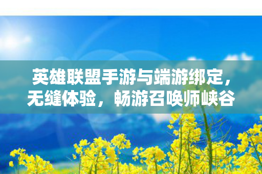 英雄联盟手游与端游绑定图片