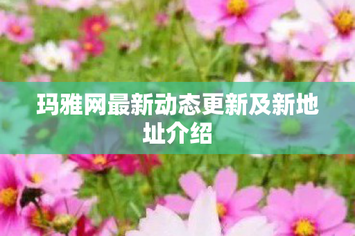 玛雅网最新动态更新及新地址介绍图片