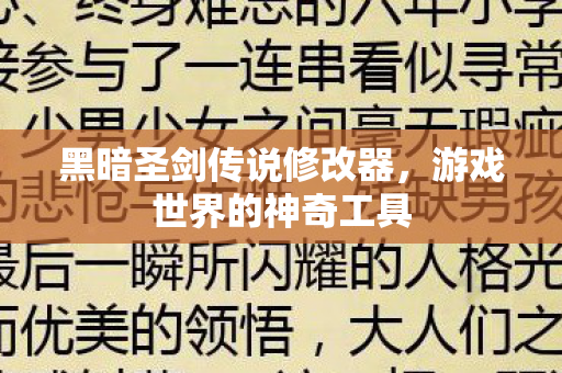 黑暗圣剑传说修改器图片