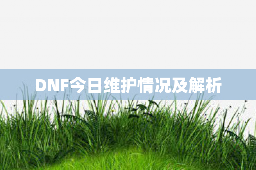 DNF今日维护情况及解析图片