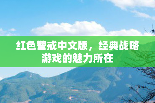 经典战略游戏的魅力所在图片