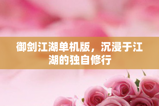 沉浸于江湖的独自修行图片