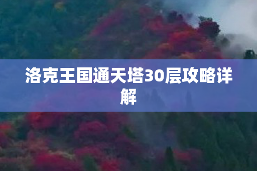 洛克王国通天塔30层攻略详解图片