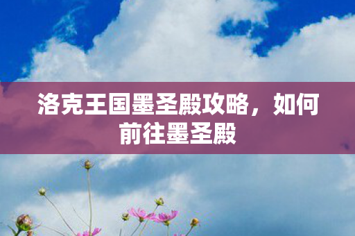 洛克王国墨圣殿攻略图片