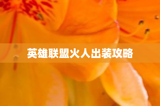 英雄联盟火人出装攻略图片