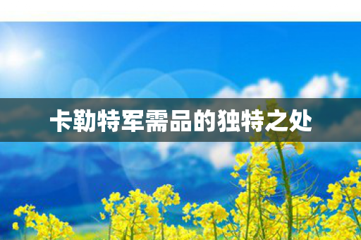 卡勒特军需品的独特之处图片
