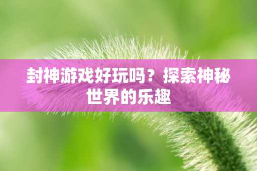 探索神秘世界的乐趣图片