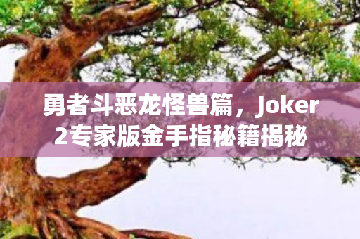 Joker2专家版金手指秘籍揭秘图片
