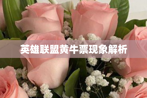 英雄联盟黄牛票现象解析图片