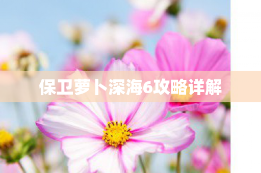 保卫萝卜深海6攻略详解图片