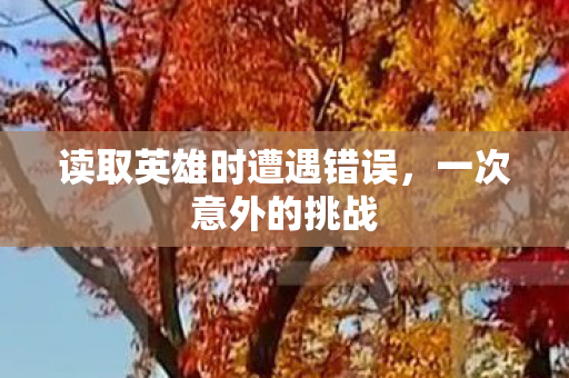 读取英雄时遭遇错误图片
