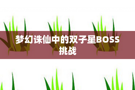 梦幻诛仙中的双子星BOSS挑战图片