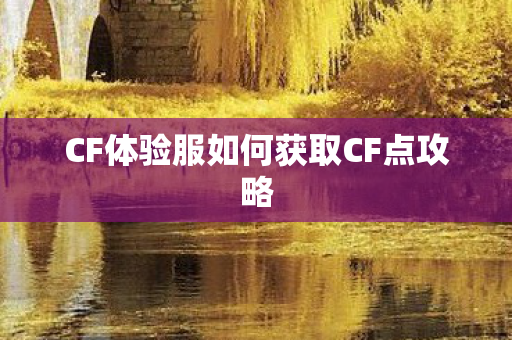 CF体验服如何获取CF点攻略图片