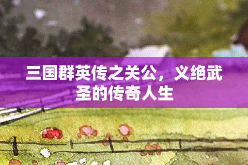 义绝武圣的传奇人生图片